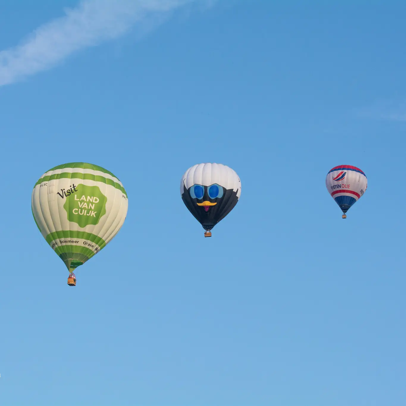 reclame op een luchtballon